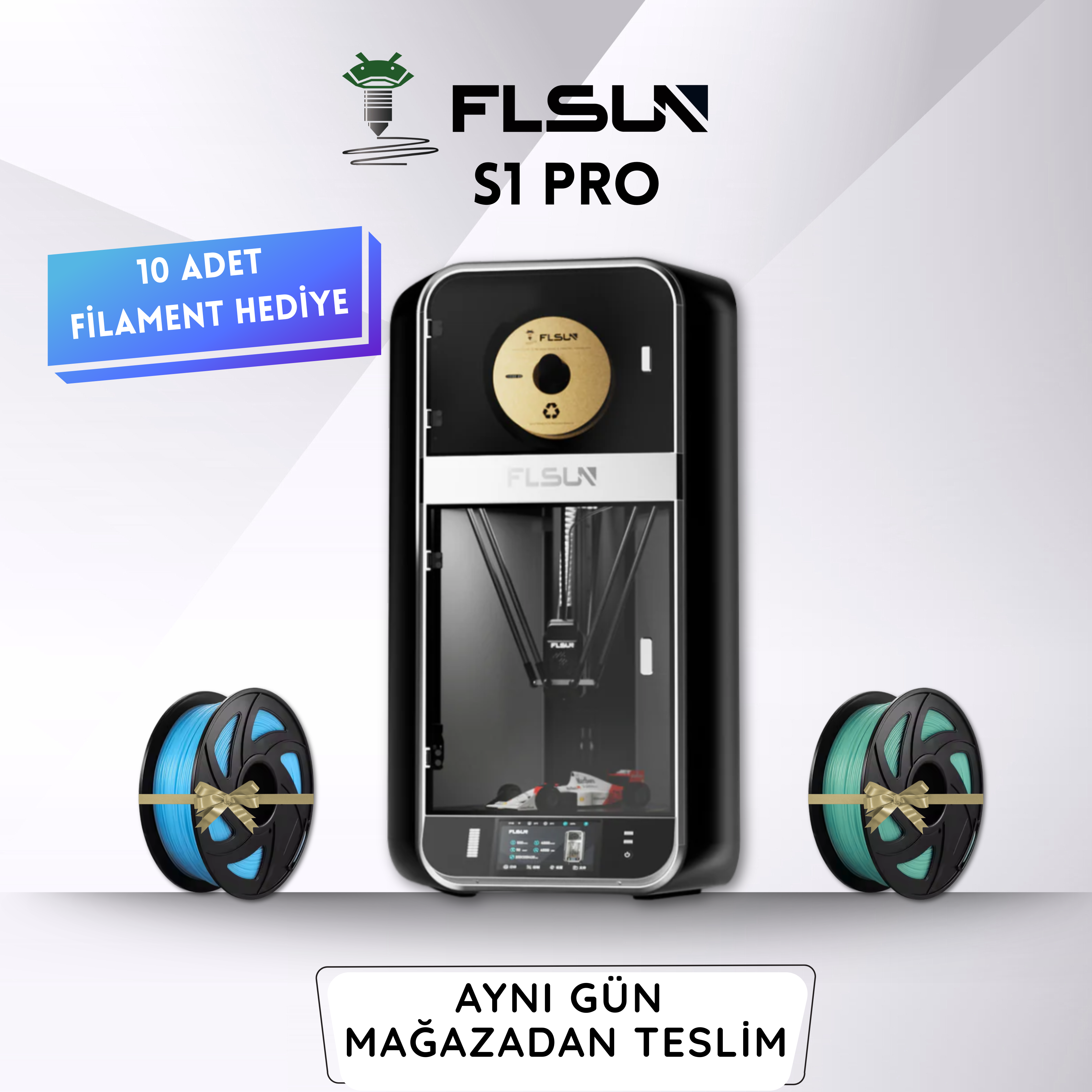 Flsun%20S1%20Pro%20Yüksek%20Hızlı%203D%20Yazıcı%20+%2010%20Adet%20Filament%20Hediyeli