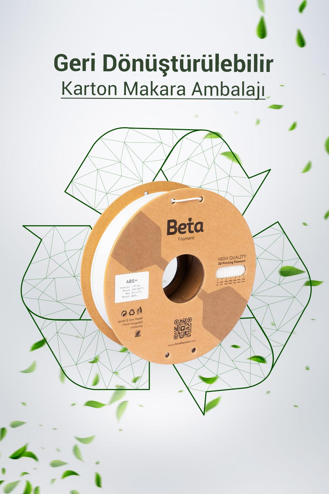Beta%20ABS+%20Filament%20White(Beyaz)%20-%200.8KG
