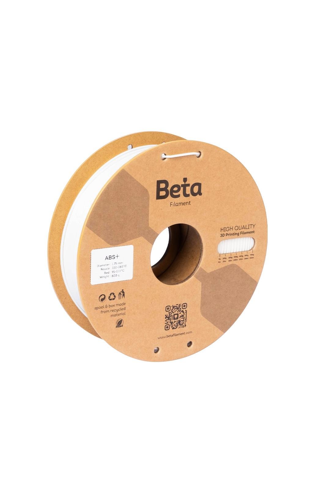 Beta%20ABS+%20Filament%20White(Beyaz)%20-%200.8KG