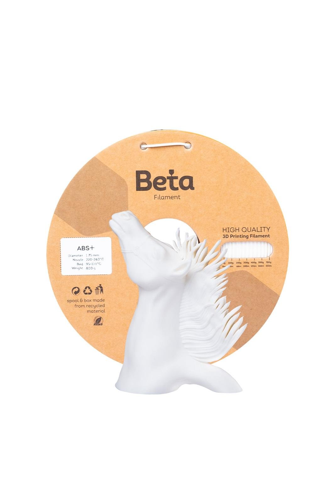 Beta%20ABS+%20Filament%20White(Beyaz)%20-%200.8KG