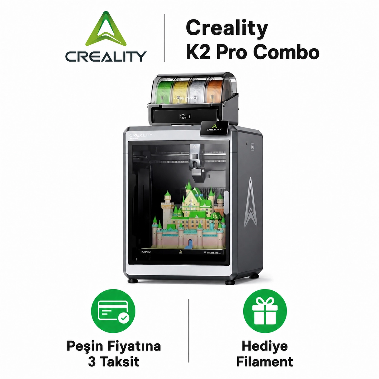 Creality K2 Pro Combo 3D Yazıcı - RoboPro
