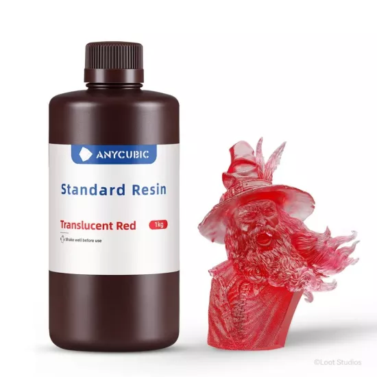 Anycubic Standard Reçine Red (Şeffaf Kırmızı) - 1 KG