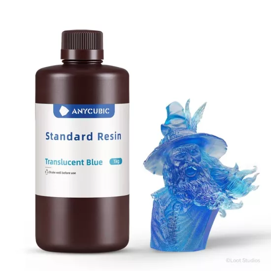 Anycubic Standard Reçine Blue (Şeffaf Mavi) - 1 KG