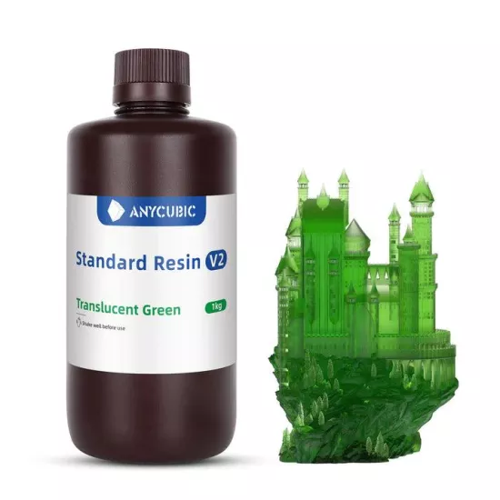 Anycubic Standard Reçine V2 Green (Şeffaf Yeşil) - 1 KG